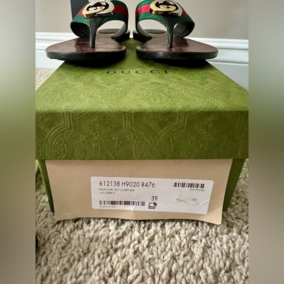 Gucci Kika Web Thong Sandals Women's Size EU 39 US 8.5 - Picture 10 of 15